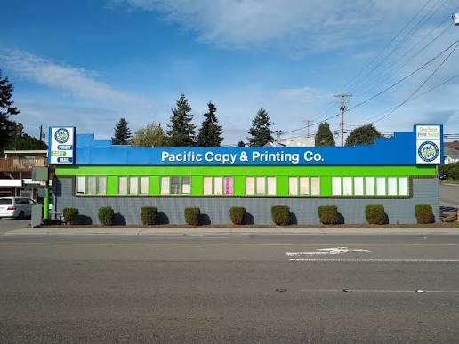 Pacific Copy & Printing Co. storefront at 3502 Broadway, Everett, WA